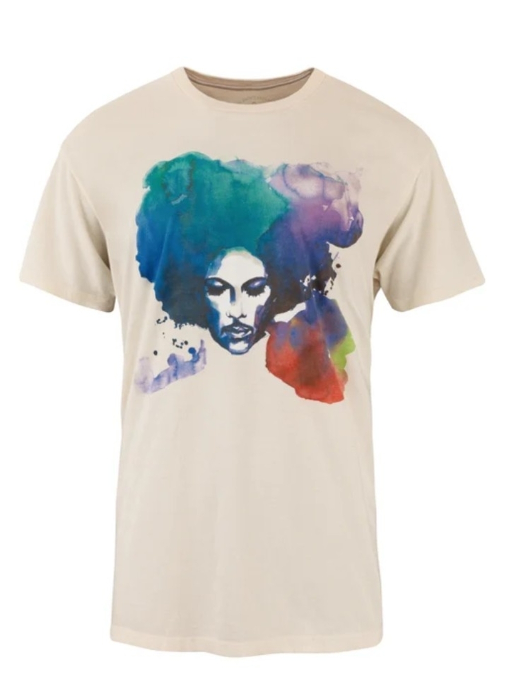 Prince Watercolor Portrait Vintage Short-Sleeve Graphic T-shirt Mens Medium
